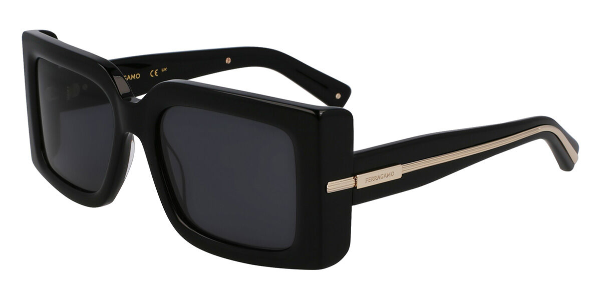 Salvatore Ferragamo SF2032S 001 Square Black Sunglasses