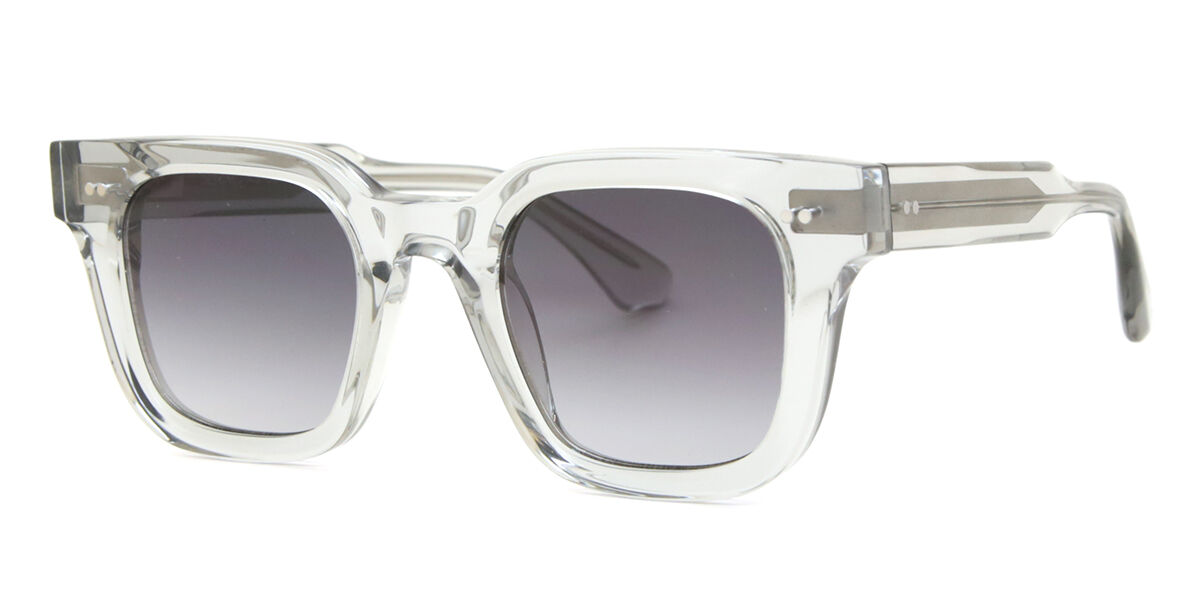【○○chimi○○】 CHIMI 04 Grey Rectangle Transparent Grey Sunglasses
