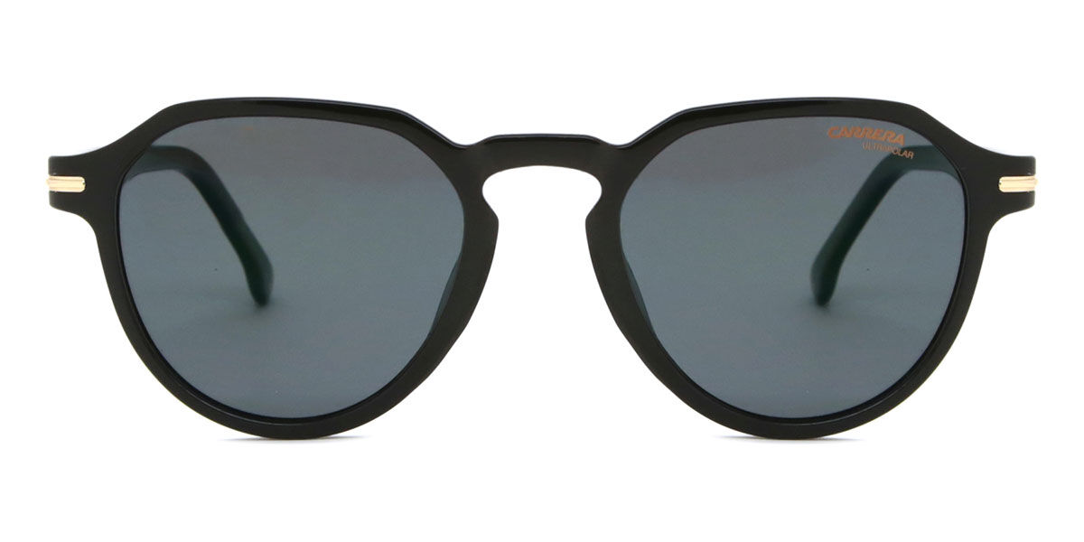 carrera サングラス Carrera 314/S Polarized 807/Q3 Oval Black Sunglasses