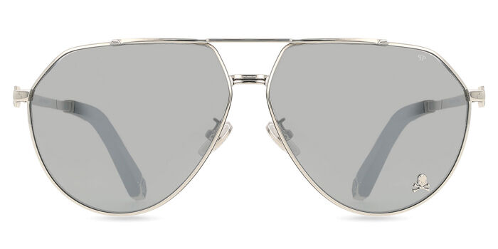 Philipp Plein SPP067 0700 Geometric Shiny Black Sunglasses  display picture 3