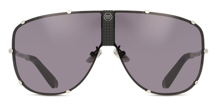 Philipp Plein SPP067 0700 Geometric Shiny Black Sunglasses  display picture 1