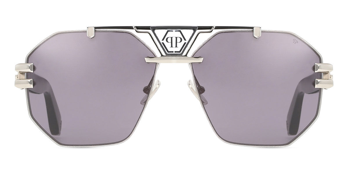 Philipp Plein SPP077M 0578 Pilot Palladium with Gloss Black parts ...