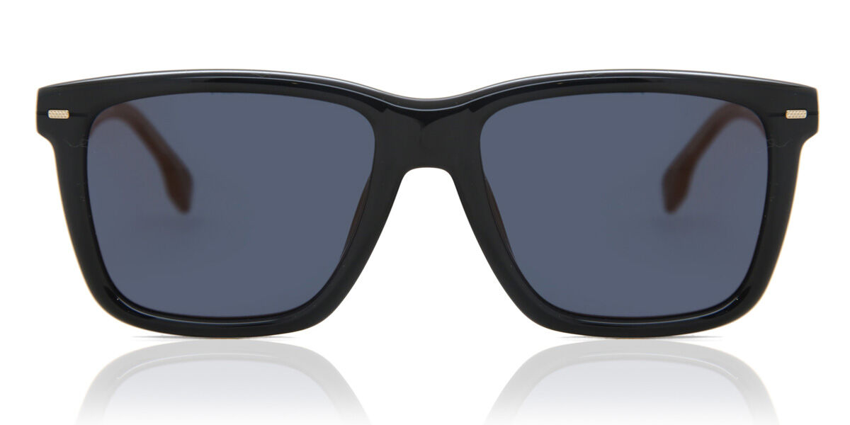 Boss 1317/S 807/K1 Square Shiny Black Sunglasses | SmartBuyGlasses US