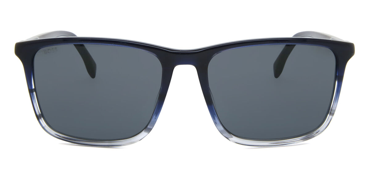 Boss 1434/S HVE/IR Square Blue Horn Sunglasses | SmartBuyGlasses US
