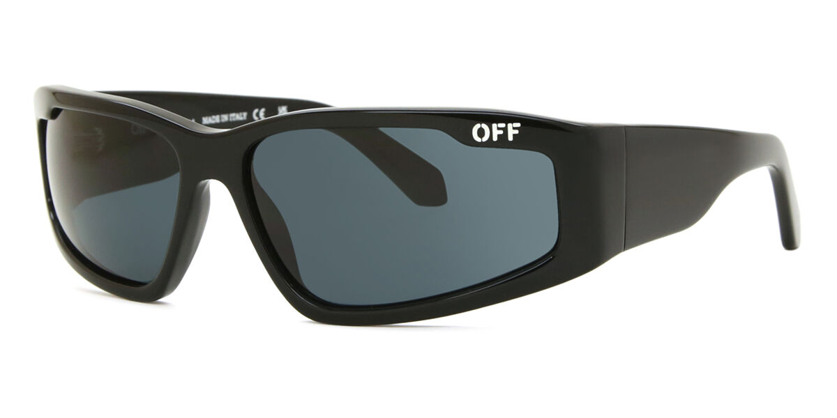 Off White KIMBALL 1007 Rectangle Black Sunglasses | SmartBuyGlasses US