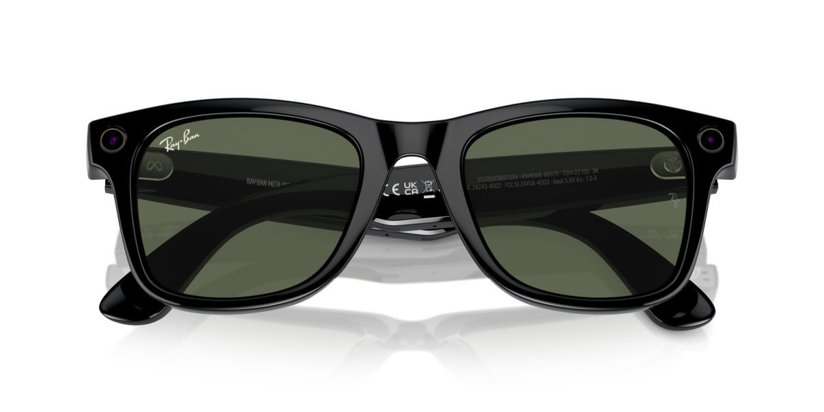 Ray-Ban Meta RW4008 Wayfarer 601/71 Square Black Sunglasses