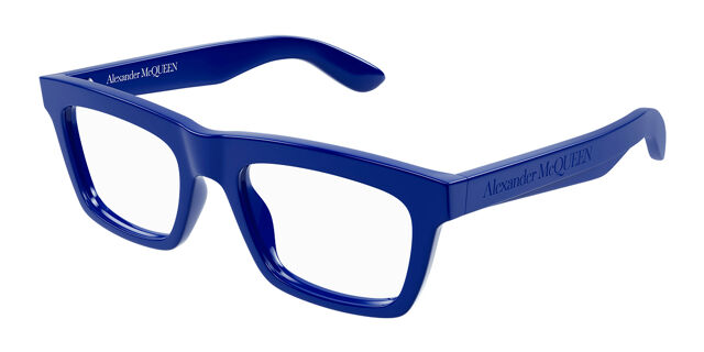 Alexander McQueen AM0423O 004 Rectangle Blue Eyeglasses  display picture 1