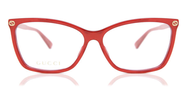 Gucci GG0025O Eyeglasses Red Acetate Gucci GG0025O Red Prescription Eyeglasses main image 4