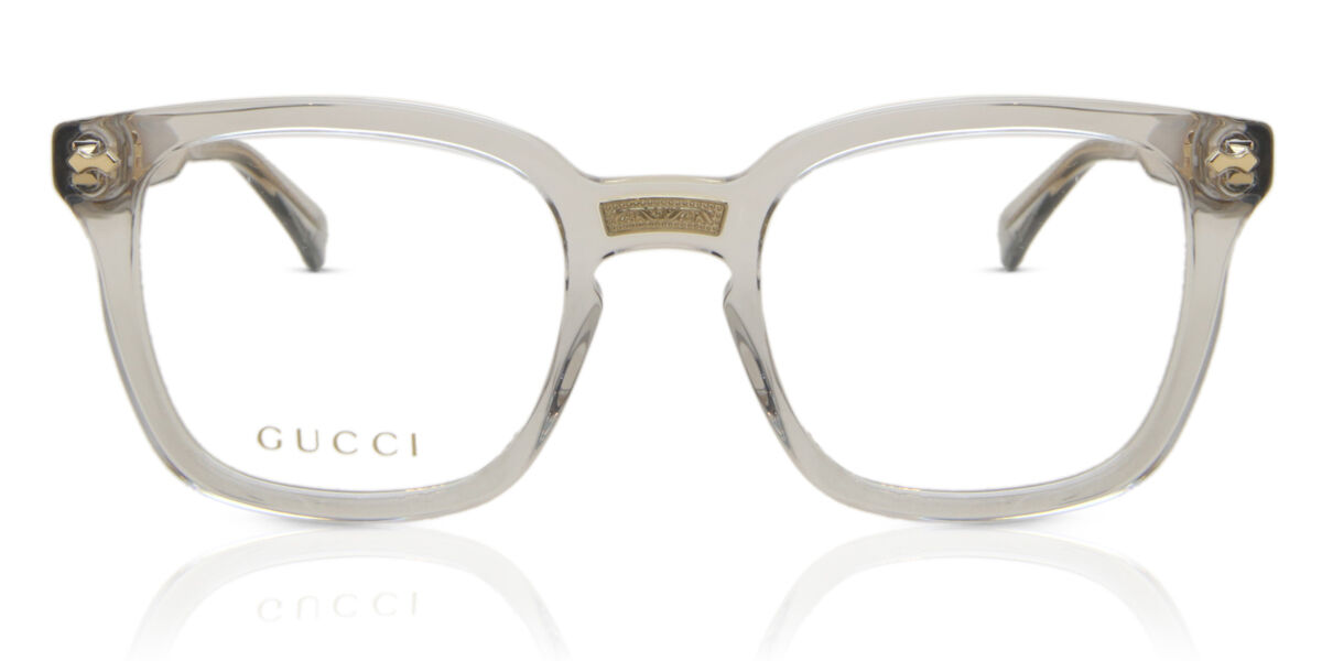 GUCCI GG0075SK ラウンド メガネ フレーム ライトグレー　度なし 正規ルート商品・国内発送対応 GUCCI GG0075SK ラウンド メガネ