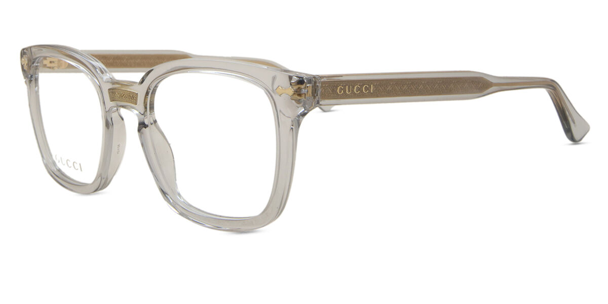 Gucci GG0184O 005 Square Transparent Grey Eyeglasses