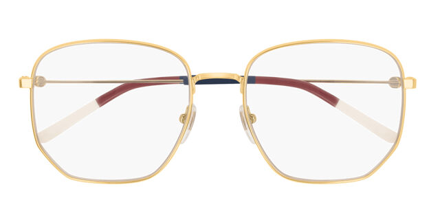 Gucci GG0396O 002 Geometric Gold Eyeglasses | SmartBuyGlasses US