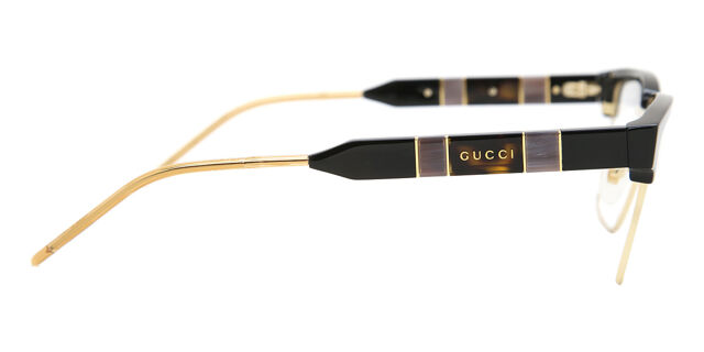 Gucci GG0605O 001 Browline Black Gold Eyeglasses  display picture 1