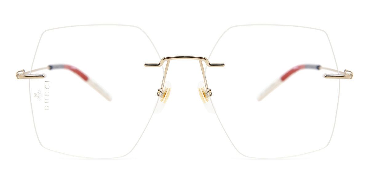Gucci GG0683O 003 Geometric Gold Eyeglasses | SmartBuyGlasses US