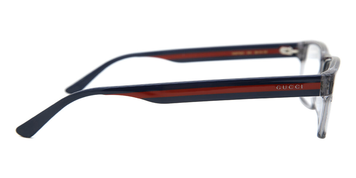 Gucci GG0752O 003 Rectangle Transparent Grey Eyeglasses