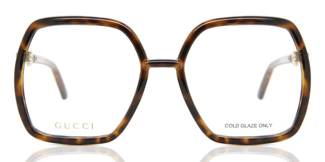 Gucci Women Eyeglasses Havana Square Oversized GG0890O 002 NEW AUTHENTIC Gucci GG0890O 002 Geometric Havana Eyeglasses  main image 3