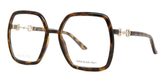Gucci Women Eyeglasses Havana Square Oversized GG0890O 002 NEW AUTHENTIC Gucci GG0890O 002 Geometric Havana Eyeglasses  main image 2