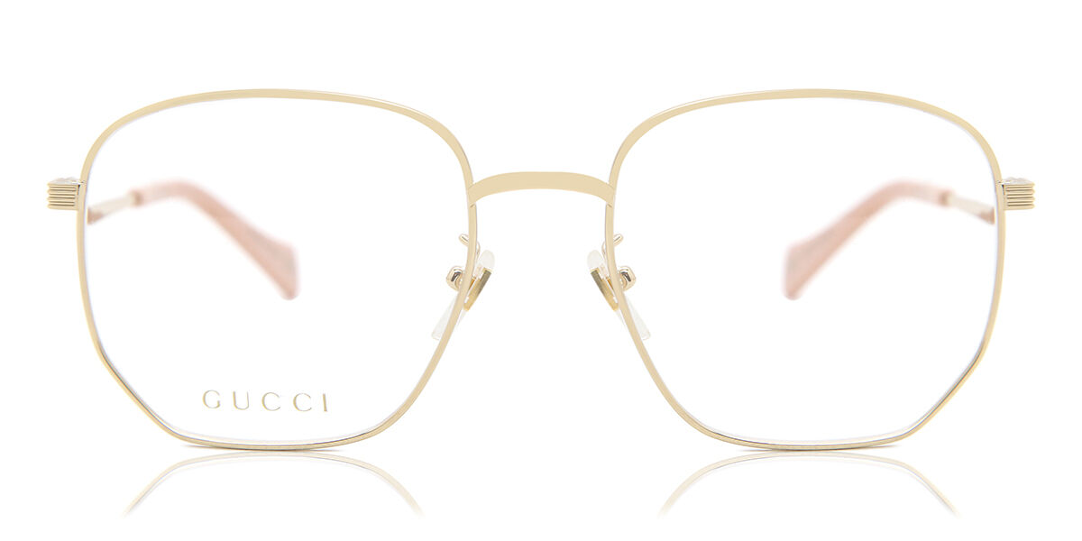 Gucci GG0683O 003 Geometric Gold Eyeglasses | SmartBuyGlasses US