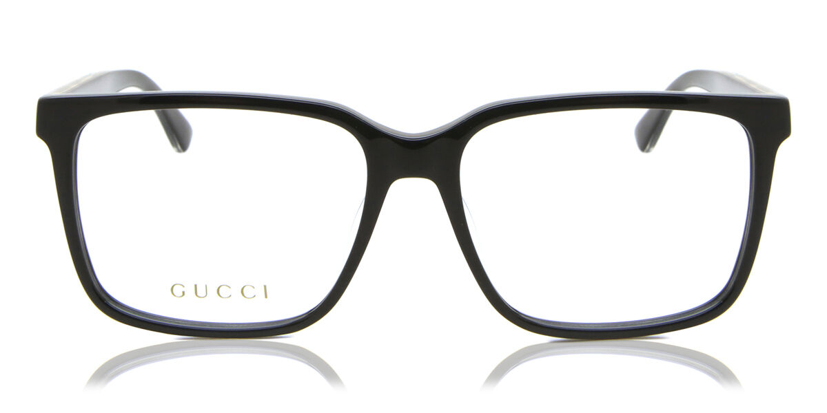 Gucci GG0385OA Asian Fit 001 Square Black Eyeglasses