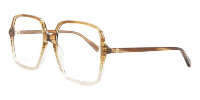 Gucci GG1003O 003 Square Shiny Striped Brown Havana  display picture 3