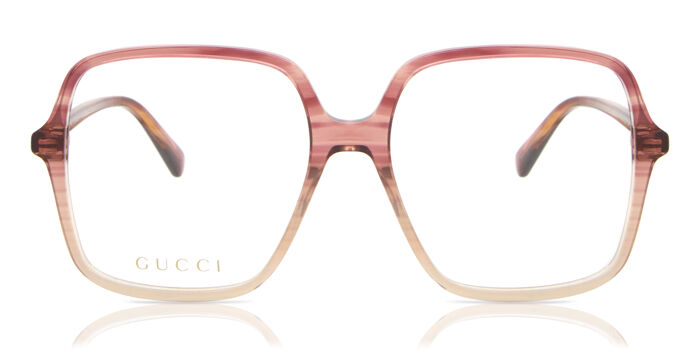 Gucci GG1003O 003 Square Shiny Striped Brown Havana  display picture 1