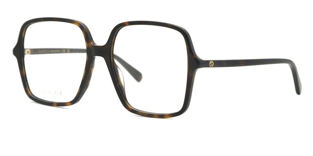 Gucci GG1003O 002 Square Shiny Havana Eyeglasses  display picture 1