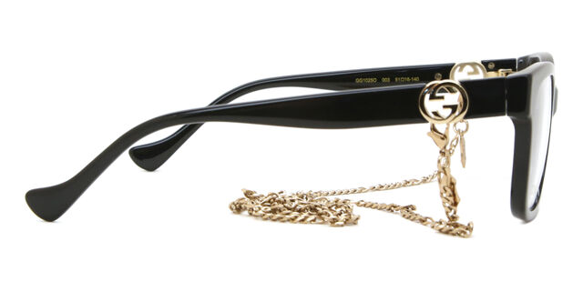 Gucci GG1025O 003 Square Shiny Black Eyeglasses  display picture 3
