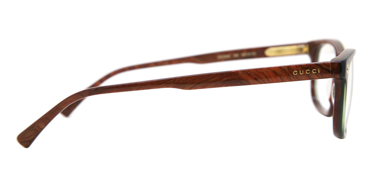 Gucci GG1046O 006 Square Shiny Transparent Green Eyeglasses