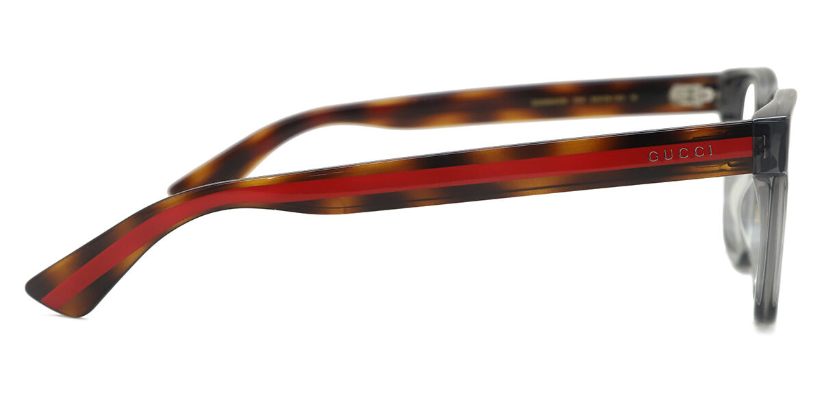 Gucci GG0004ON 004 Square Shiny Transparent Grey Eyeglasses