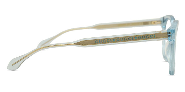 Gucci GG0566ON 003 Square Shiny Transparent Blue Eyeglasses  display picture 3