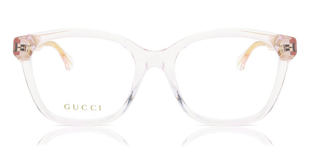 NEW Gucci GG0566ON Pink Transparent Eyeglasses Frames Gucci GG0566ON 004 Pink Rectangular Glasses - eye-oo.com main image 4