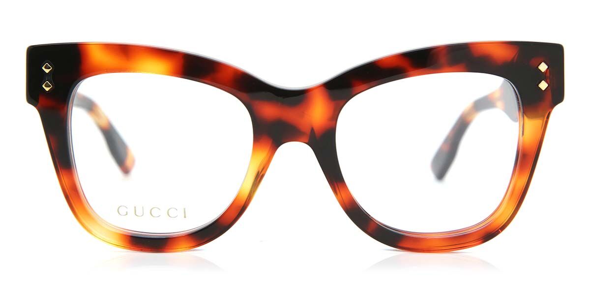 Gucci GG1082O 002 Cat Eye Shiny Havana Eyeglasses | SmartBuyGlasses US