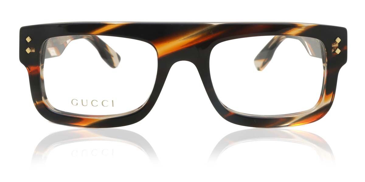 Gucci GG0858OJ Asian Fit 003 Square Tortoise Eyeglasses