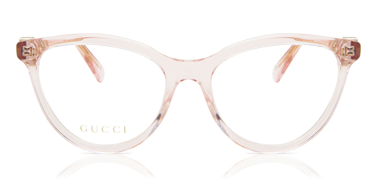 Gucci GG1179O 007 Cat Eye Transparent Pink Eyeglasses