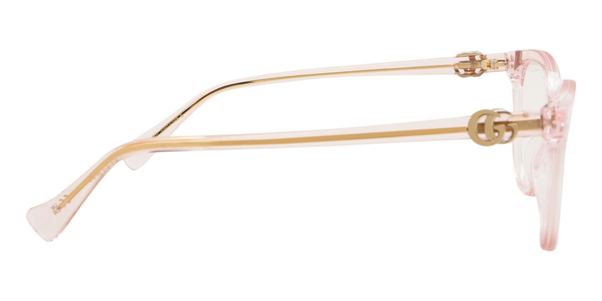Gucci GG1179O 007 Cat Eye Transparent Pink Eyeglasses