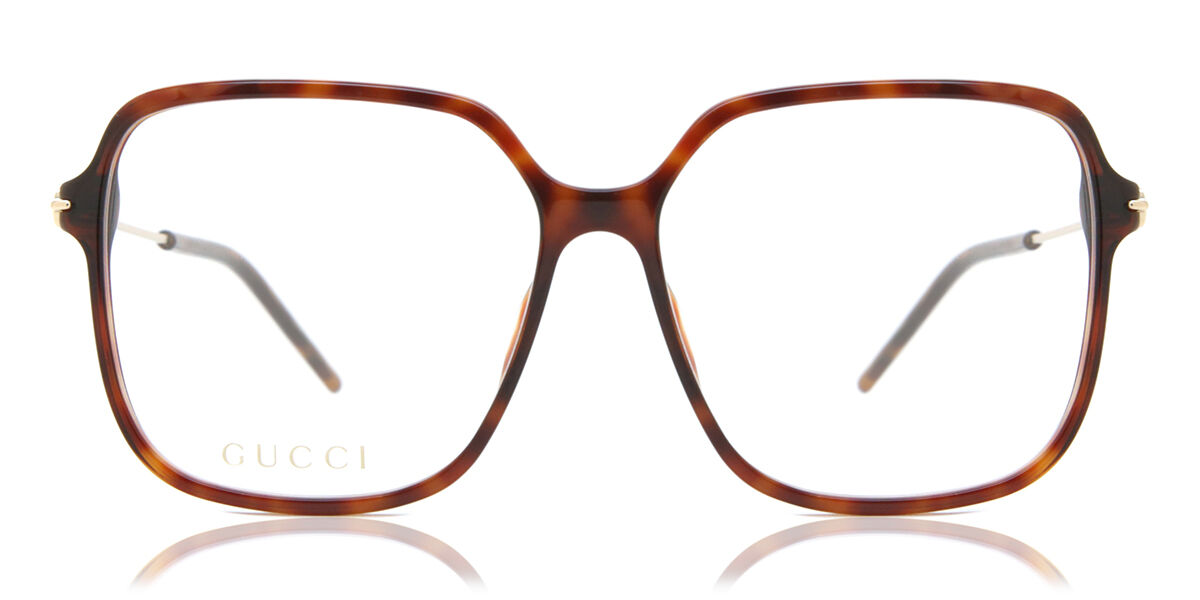 Gucci GG1271O 002 Square Tortoise Eyeglasses | SmartBuyGlasses US