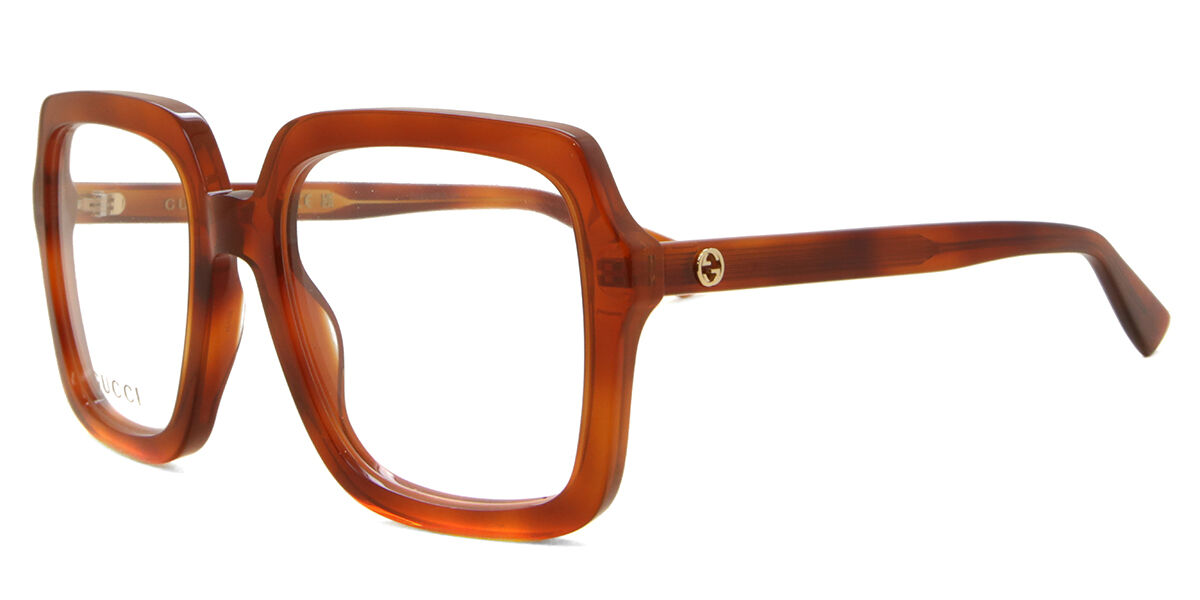 Gucci GG1318O 002 Square Tortoise Eyeglasses | SmartBuyGlasses US