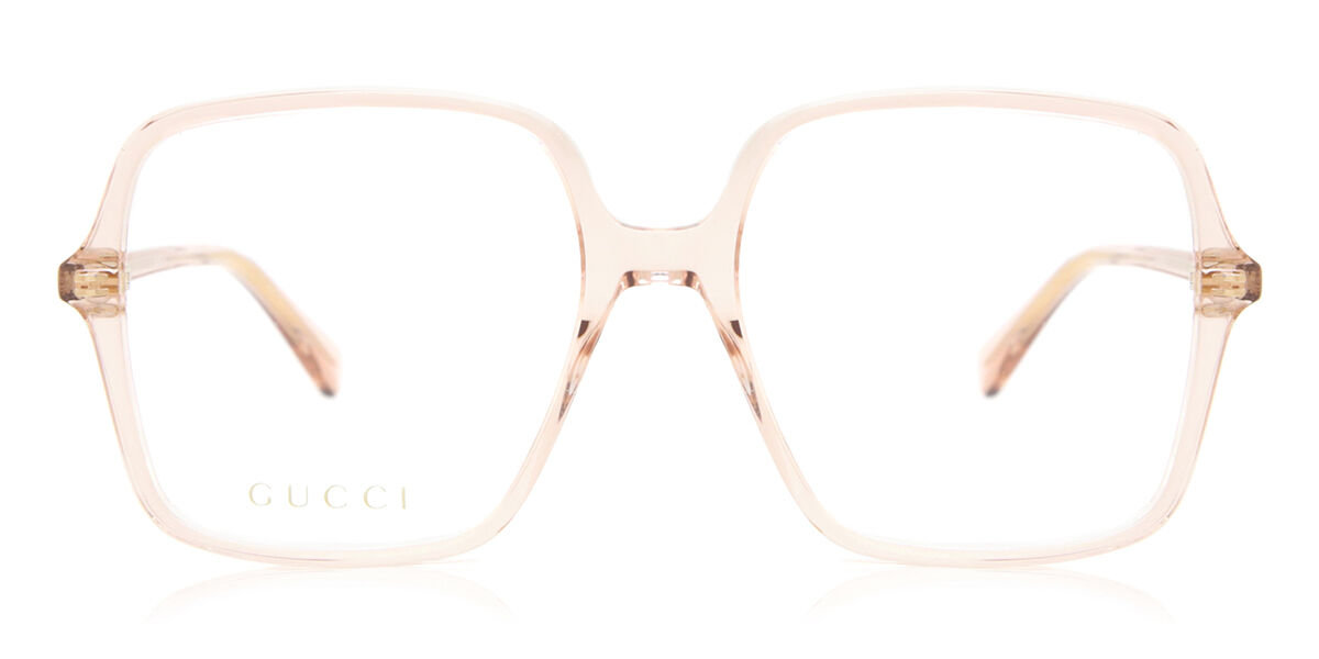 Gucci GG1003O 006 Square Transparent Nude Pink Eyeglasses