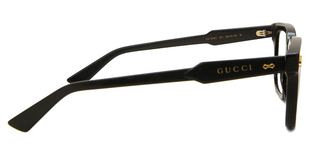 小物 archive GUCCI Square Design Eyewear Gucci GG1265O 001 Square Black Eyeglasses | SmartBuyGlasses US
