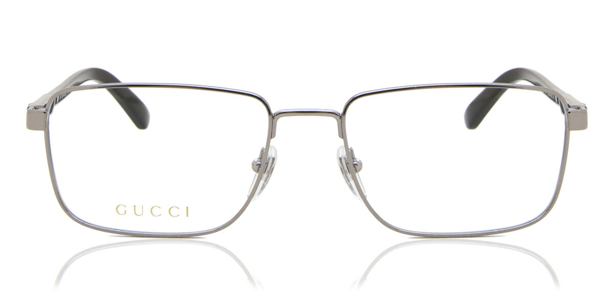 Gucci GG1291O 001 Rectangle Silver Eyeglasses | SmartBuyGlasses US