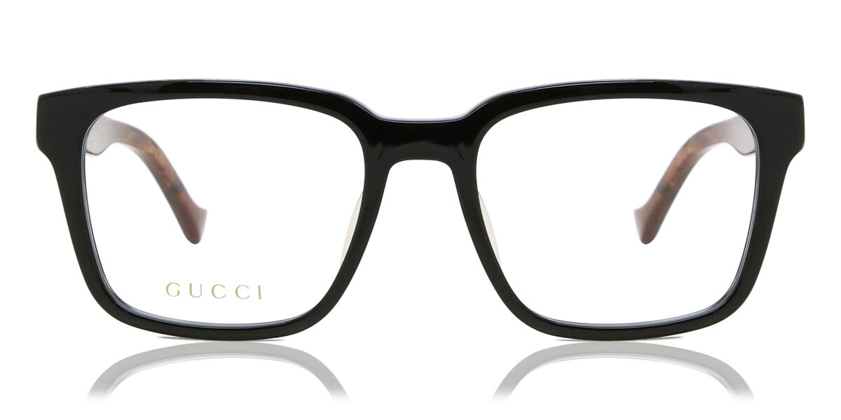 Gucci GG1306OA Asian Fit 001 Square Black Eyeglasses