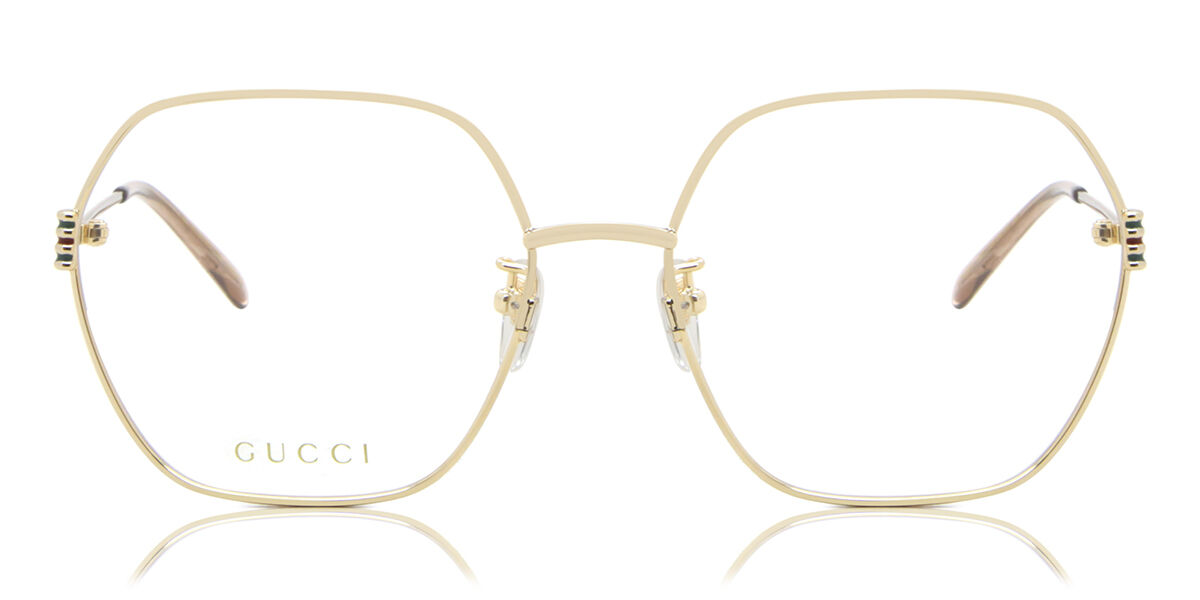 Gucci GG0683O 003 Geometric Gold Eyeglasses | SmartBuyGlasses US