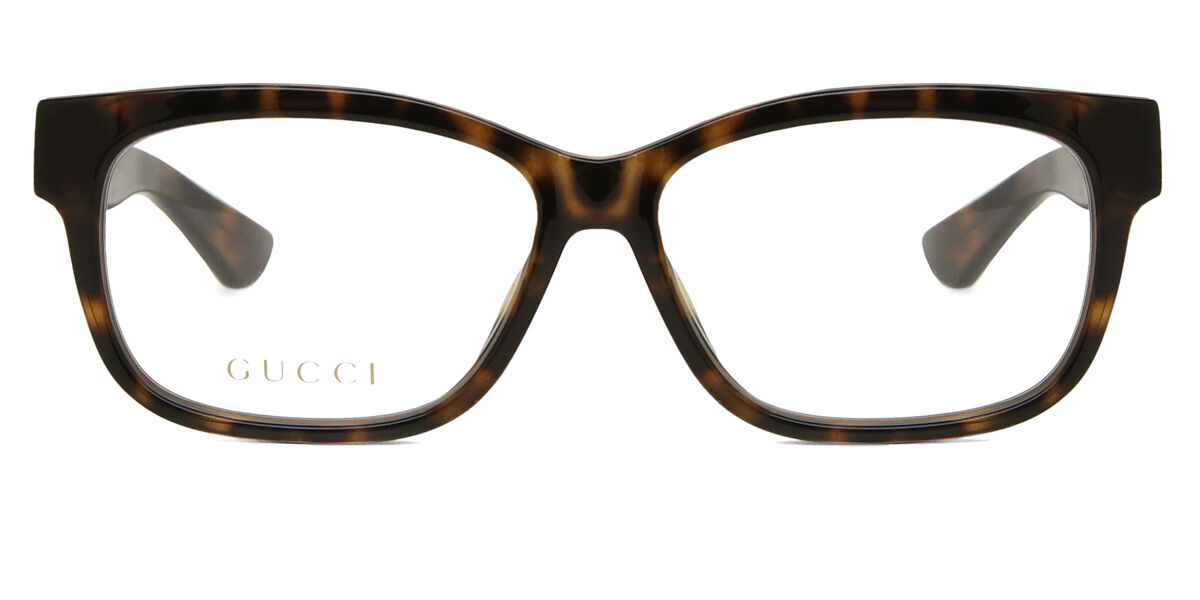 Gucci GG1341O 002 Rectangle Tortoise Eyeglasses | SmartBuyGlasses US