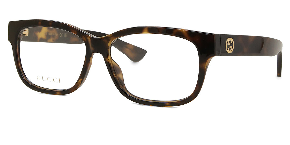 Gucci GG1341O 002 Rectangle Tortoise Eyeglasses | SmartBuyGlasses US
