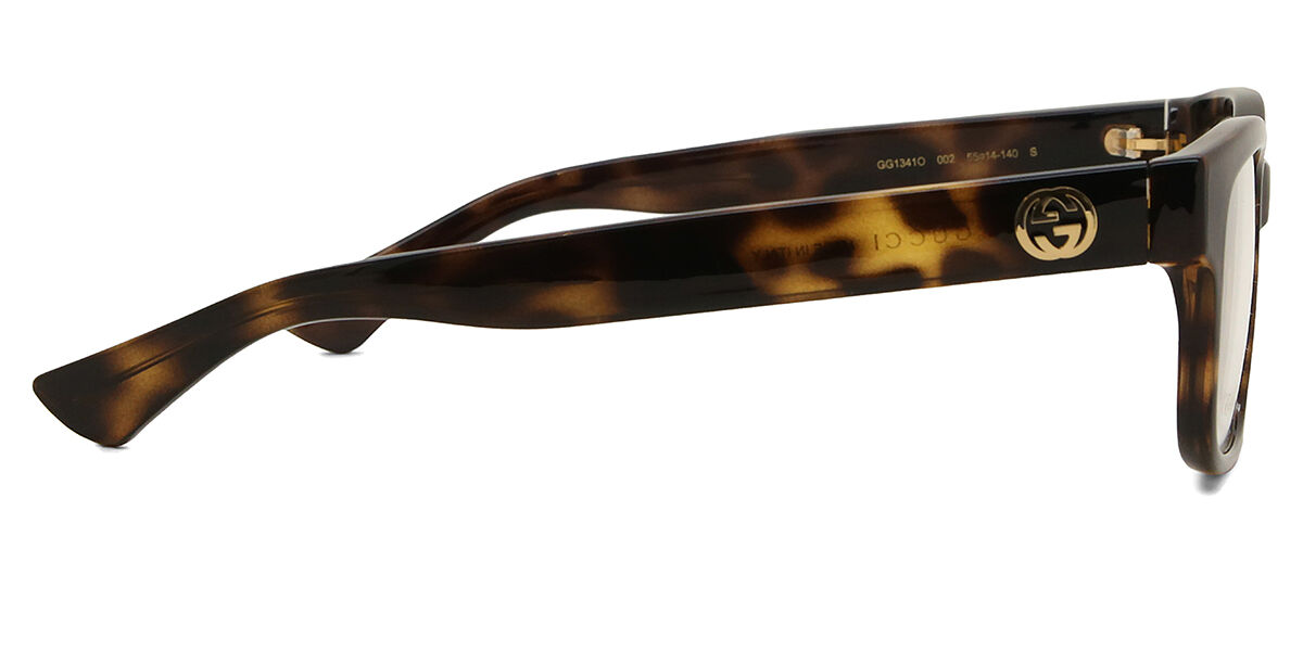 Gucci GG1341O 002 Rectangle Tortoise Eyeglasses | SmartBuyGlasses US