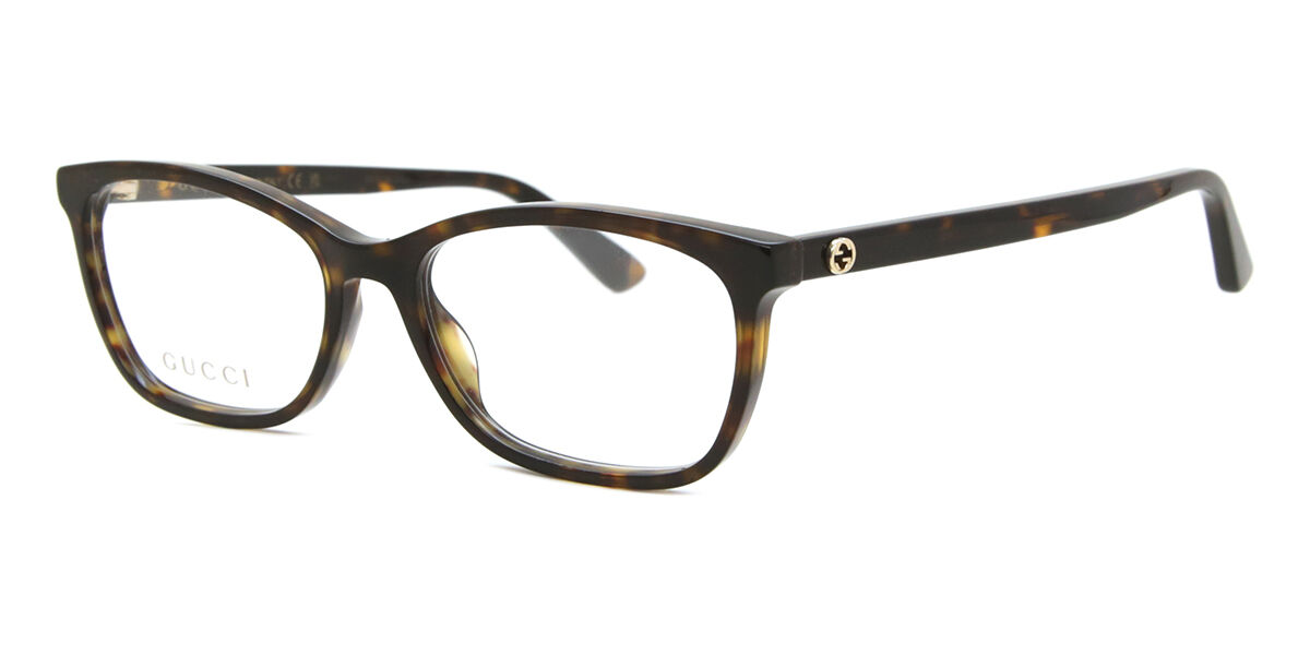 Gucci GG0613O 002 Rectangle Dark Tortoise Eyeglasses