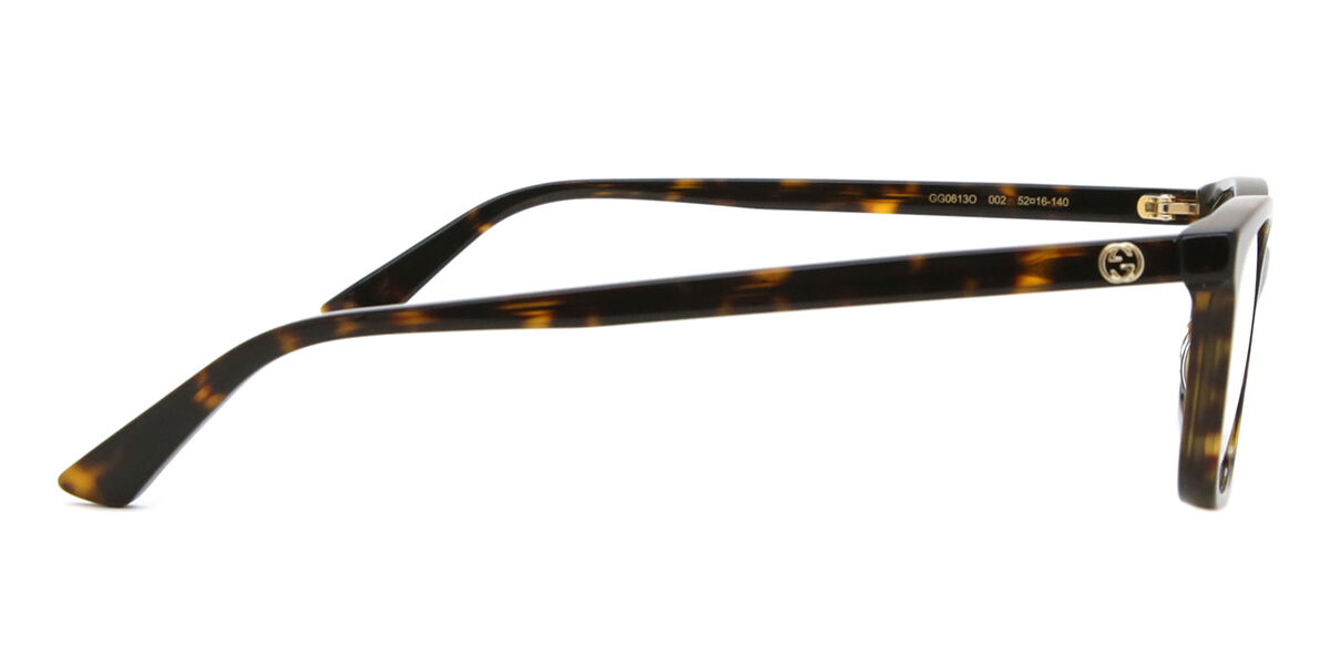 Gucci GG0613O 002 Rectangle Dark Tortoise Eyeglasses