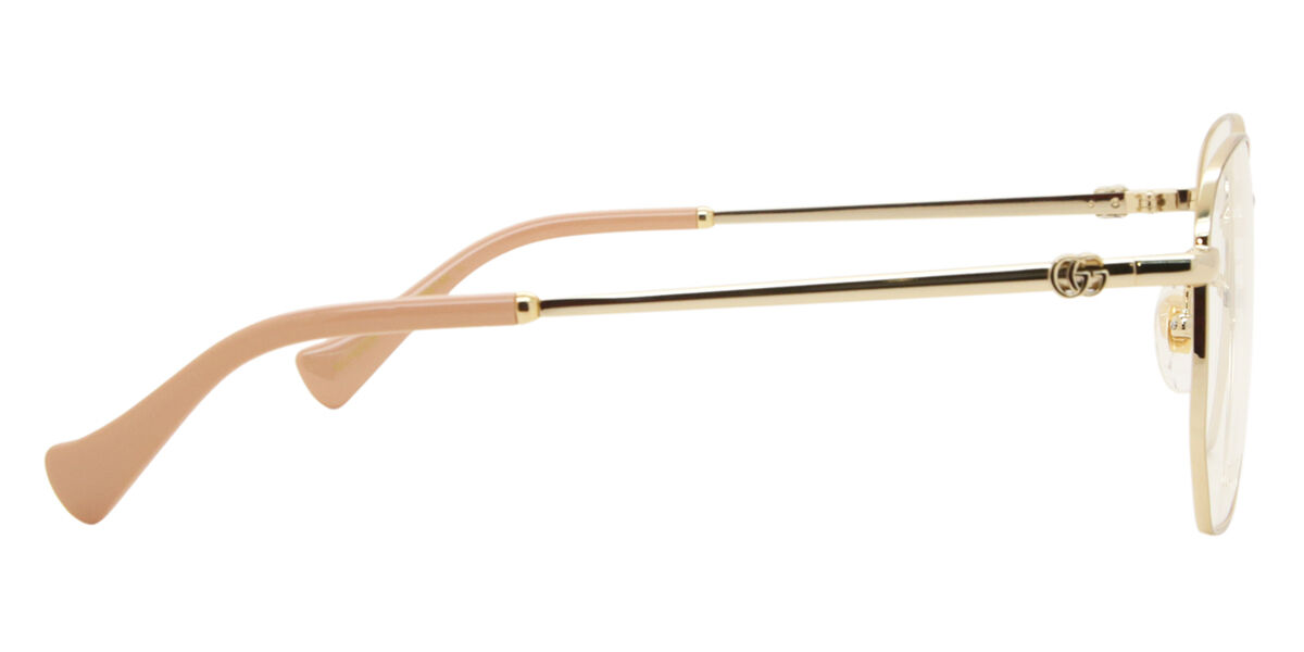 Gucci GG1420OK Asian Fit 003 Geometric Gold Eyeglasses