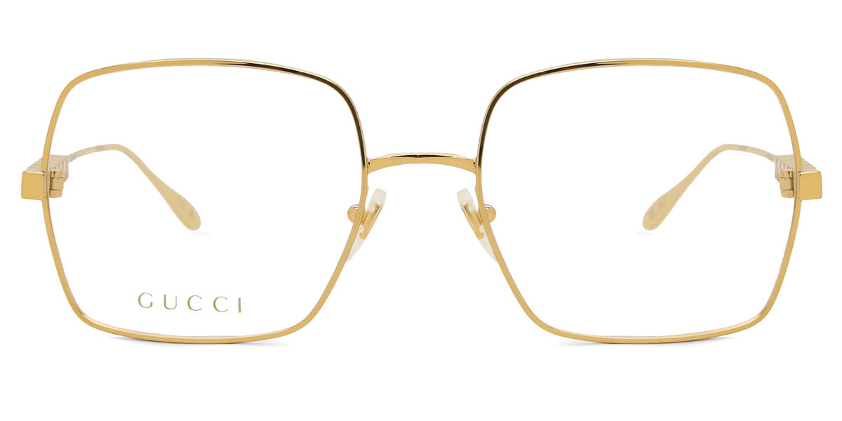 Gucci GG1434O 001 Square Gold Eyeglasses | SmartBuyGlasses US