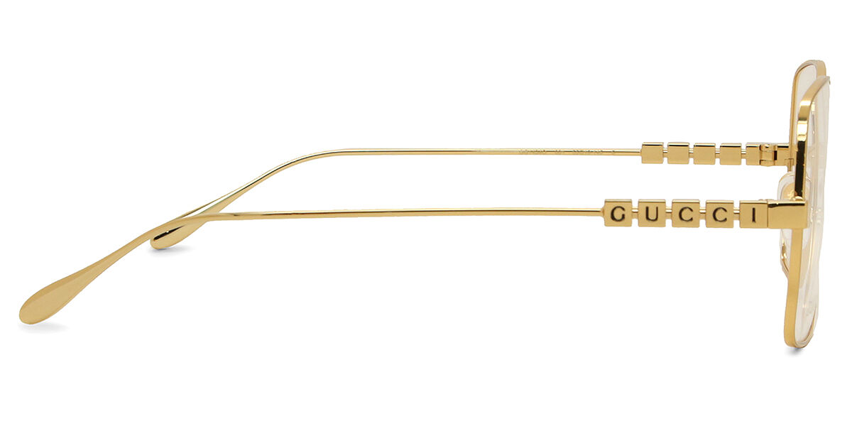 Gucci GG1434O 001 Square Gold Eyeglasses | SmartBuyGlasses US