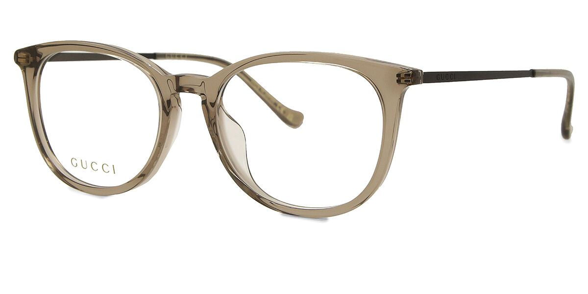 Gucci GG1468OA Asian Fit 003 Transparent Brown Eyeglasses